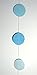 HEARTFEEL 2 Sets of 6.5 Feet Long Circle Dots Baby Blue Paper Garland Best for Baby Shower Wedding Hanging Décor Birthday Party Decoration