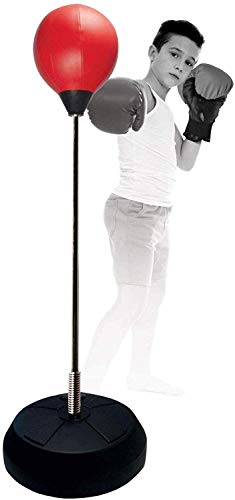 Protocol Boxing Ball Set with Punching Bag, Boxing Gloves, Jump Rope, Adjustable Height Stand