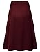 Skirts for Women,Bebonnie Pleated A Line High Waisted Scuba Fit Flare Midi Girls Juniors Ladies Peasant Skirts Wine M