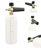 Obecome Adjustable Pressure Washer Jet Wash 1/4 Quick Release Snow Foam Lance, Foam Cannon with 1-Liter Bottle