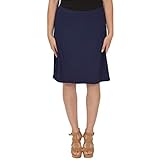 Stretch is Comfort Women's A-Line Skirt Navy Blue Large