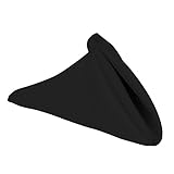 TableLinensforLess 17x17 Inch Cloth Napkin - 6 Pack (Black)