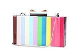 Cute Acrylic Clutch Purses Rainbow Handbags Stripe Box Clutch for Women Banquet Prom Wedding