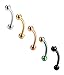 Besteel 5pcs 16G 5/16'' 316L Stainless Steel Body Jewelry Piercing Eyebrow Rings Petite Belly Rings Set 3mm Ball