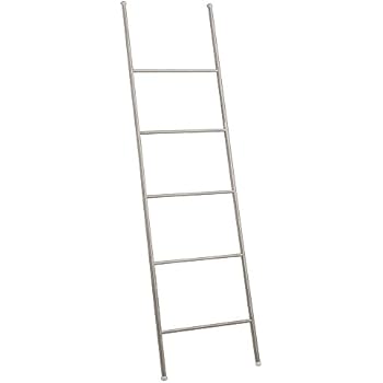 InterDesign Forma Free Standing Bath Towel Organizer Holder-Ladder Design, Satin