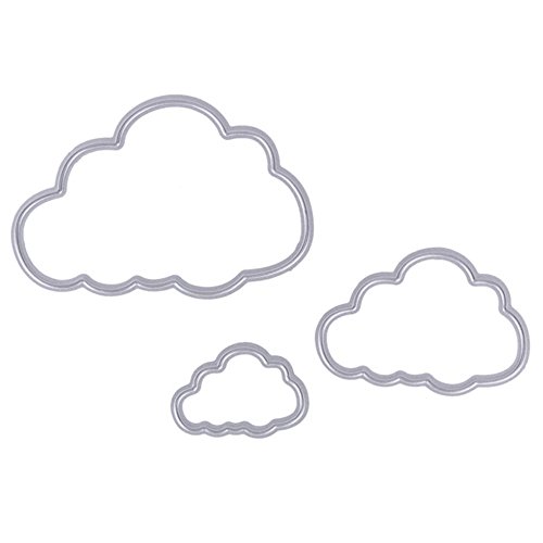 Dream_light Metal Cutting Dies, Embossing Dies Stencil Template Mould for DIY Scrapbooking Photo Album Paper Card Making Craft Wedding Party Decoration DIY Gift, Die-Cuts (Three Clouds)