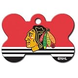 NHL Chicago Blackhawks Bone Engravable Pet ID Tag