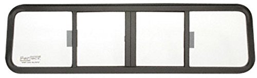 CRL Duo-Vent Four Panel Big Rig Slider with Clear Glass for 1967-1987 Autoca...