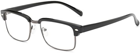 Classic Retro Inspired Half Frame Nerd Horn Rimmed Eyeglass Frames
