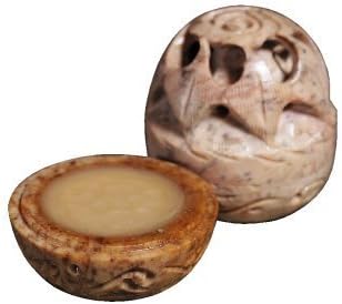 Auric BlendsTemple Essence Solid Perfume - Hand-Crafted Golden Vanilla Scent in Hand-Carved Soapstone, Made in USA, Beeswax & Coconut Oil Blend, Travel-Friendly, 0.2 oz