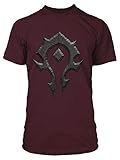 JINX World of Warcraft Horde Logo Men's Gamer Tee Shirt, Burgundy, Medium