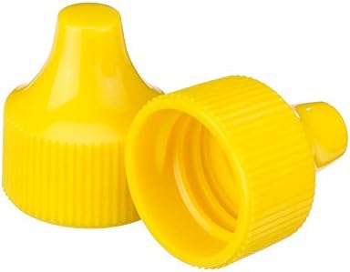 Wheaton 242528 Tip for 20-410 Screw Cap and 30-125mL Dropping Bottles, 20 mm Diameter, Polypropylene, Yellow (Pack of 100)