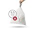 simplehuman Code A Custom Fit Drawstring Trash Bags in Dispenser Packs, 30 Liter / 8 Gallon, White – 360 Liners