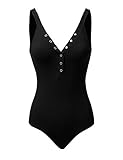 Doublju Sleeveless Ribbed Knit Bodysuit For Women