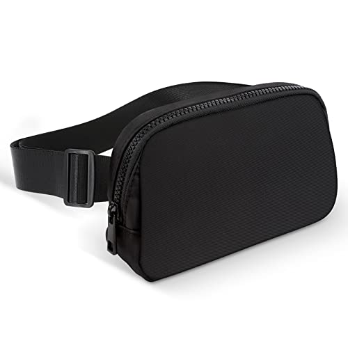 Lulu Belt Bag for Women Men, Everywhere Fanny Pack Lemon Dupes, Waterproof Crossbody Waist Bag with Adjustable Strap for Workout Running Traveling Hiking, DIY Patch Available, Fashion LuLu Style