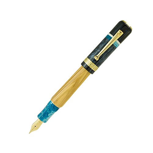 DELTA Magnifica Amalfi Fountain Pen Olive Wood, 14Kt Medium Nib (DM62512-M NIB)
