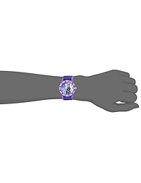 Disney Girl & apos; s & apos; Frozen & apos; plástico y nylon de cuarzo reloj Casual, Color: Púrpura (Modelo: wds000319)