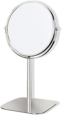 Toponechoice 7 inch Metal Desktop Makeup Mirror Round Portable Rotating Make-up Double-sided Small Mirror Vanity 1: 2 Zoom Cosmetic Mirror
