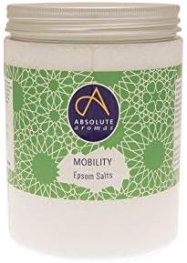 Absolute AromasMobility Epsom Bath Salts 1150g - Magnesium Sulphate Infused with 100% Pure Essential Oils - Peppermint, Rosemary and Eucalyptus oils - Soothe Aching Muscles and Joints