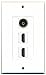 RiteAV - 1 Toslink Digital Audio Port and 2 HDMI Port Wall Plate Decorative