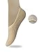 Eedor No Show Socks Womens - 3 Pairs Thin No Show Socks for Women - Non Slip Flat Boat Line Low Cut Socks Beige Small (5-7)
