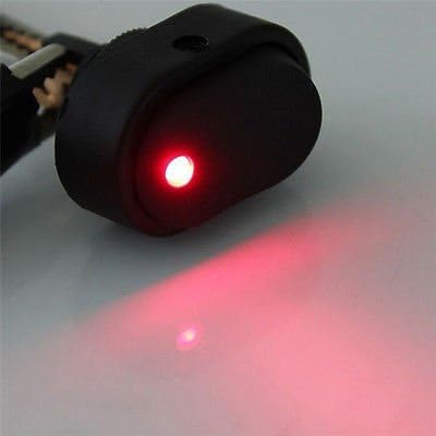 1pc Red LED Light 12V 30A Car Boat Auto Rocker SPST Toggle ON/OFF Switch ESUS PL