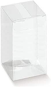 50 Piezas Caja PVC Transparente 5X5X10.5 cm Titular de la ...