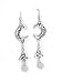 Sterling Silver Celtic Knot Crescent Moon, Trinity Knot, and Rainbow Moonstone Beaded Earrings