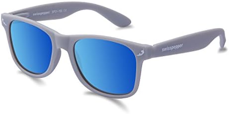swisspepper Sunglasses / GREY -- BLUE Lens