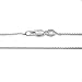 DSS 925 Sterling Silver Necklace for Women, Box Chain 0.8mm, Lobster Claw Clasps, Sterling Silver Chain, Italian Jewelry for Women, 16in