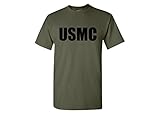 Military Green USMC PT T-Shirt Unites States Marine Corps Tee Shirt (S)