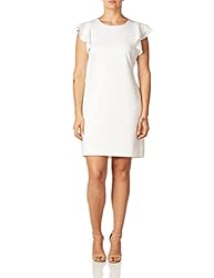 Tommy Hilfiger Women's Flutter Sleeve Scuba Dress