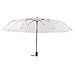 HOMEIC Mini Three-Folding Transparent Umbrella Rain Women Fully-Automatic Creative Rainy Transparent Umbrella black