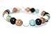 Mana Vibes Multi Colored Essential Oil Bracelet, Lava Rock Natural Rosewood White Howlite Amazonite 8mm