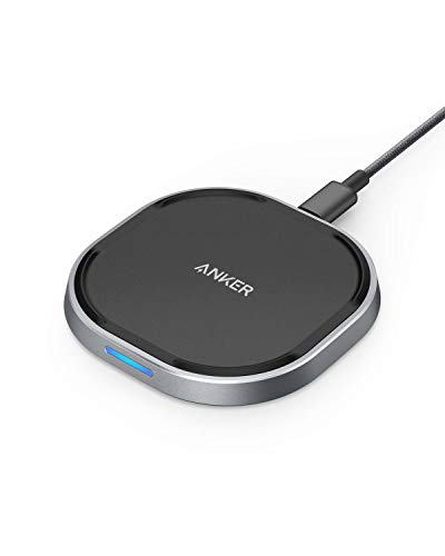 Anker Wireless Charger with USB-C, 15W Metal Fast Wireless Charging Pad, Qi-Certified, 7.5W Fast Charge iPhone XS/XS Max/XR/X/8/8 Plus, 10W for Galaxy S9/S9+/S8/Note 9, PowerWave 15 Pad(No AC Adapter)