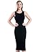 TAM WARE Women's Classic Slim Fit Sleeveless Midi Dress TWCWD051-BLACK-US S/M(Tag Size M)
