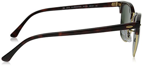 Ray-Ban CLUBMASTER - RED HAVANA Frame CRYSTAL GREEN POLARIZED Lenses 49mm Polarized