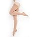 BriteLeafs Opaque Thigh High Compression Stockings Firm Support 20-30 mmHg, Stay-Up Lace Top, Silicone Band, Profssional Grade Graduated Compression - Beige, Large, Closed Toe