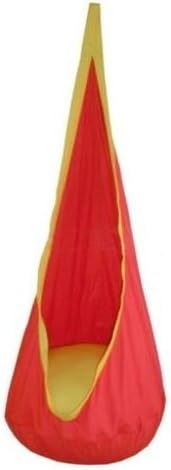 Omitree Child Swing Hanging Nest Seat Chair, Outdoor Indoor Kids Pod Hammock - Red