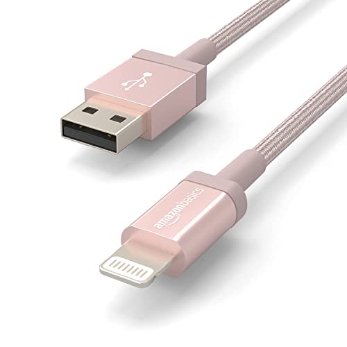 Amazon Basics 2Pack USBA to Lightning Charger Cable, Nylon Braided