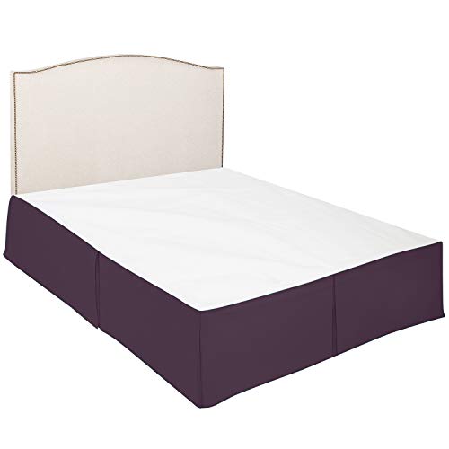 Nestl Dark Purple Bed Skirt King Size King Bed Skirt 14 Inch Drop