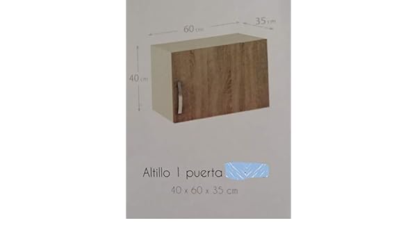 TRADEDEKOR MODULO Cocina ALTILLO Alto 1 Puerta 40x60x35 cm: Amazon ...