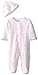 Little Me Baby Clothes & Outfits - Girls One Piece Hat & Footed Sleeper Pajamas - Newborn, Damask Scroll