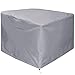 Gas Fire Pit Cover Square - Premium Patio Outdoor Cover Heavy Duty Fabric with PVC Coating,100% Waterproof,Anti-Crack,Fits for 30 inch,31 inch,32 inch Fire Pit / Table Cover (32”L x 32”W x 24”H,Gray)
