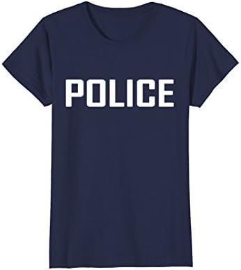 Womens Police Shirt for Halloween Costume Medium Navy