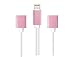 iPhone 7 Dual Lightning Adapter & Splitter, Lightning Adapter and Charger , Double Lightning Headphone Audio & Charge Converter for iPhone 7/7 Plus Compatible for iOS 10.3(Rose gold)