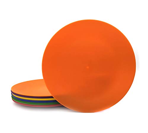Plastic Plates Set of 12 - Unbreakable and Reusable 9.875 inches Dinner Plates, Multicolor | Dishwasher Safe, BPA Free - Thumbnail 5