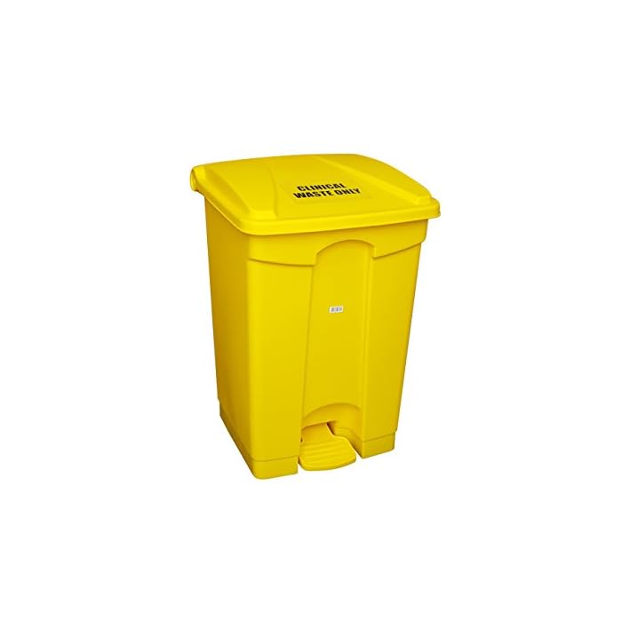 Buy 30 Litre Yellow Medical Clinical Waste Peddle Bin Plastic By Chabrias LTD Online at