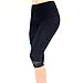 Liang Rou Women's Ultra Thin Stretch Cropped Leggings Black Lace Trim 2-Pack