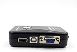 Bcowtte 2 Port VGA KVM Switch USB 2.0 Keyboard Mouse 1920x1080 Sharing Box view 6